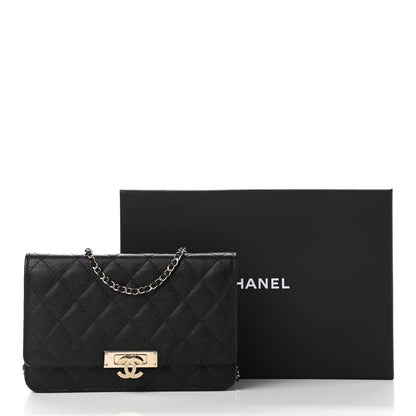 Chanel Caviar Quilted Golden Class Wallet On Chain WOC Black 13 of 13