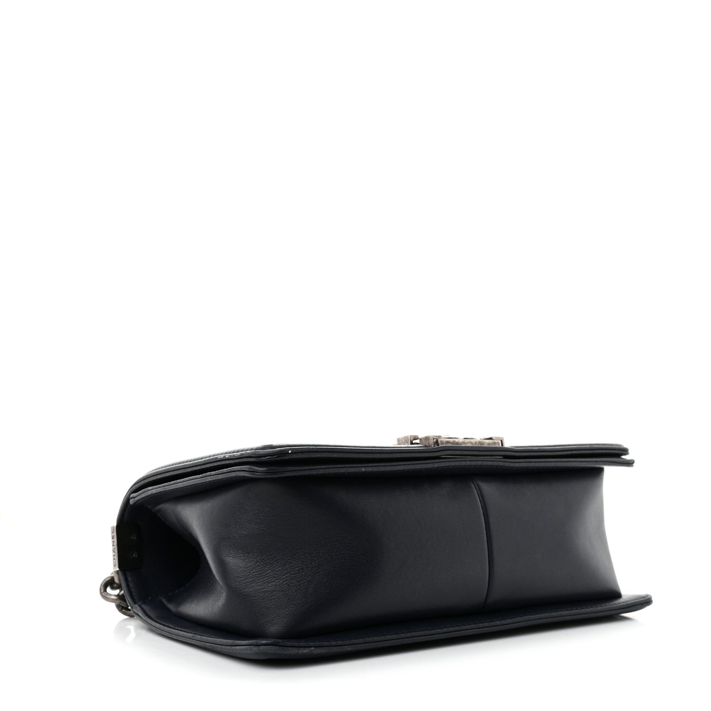 Lambskin Quilted Medium Boy Flap Navy