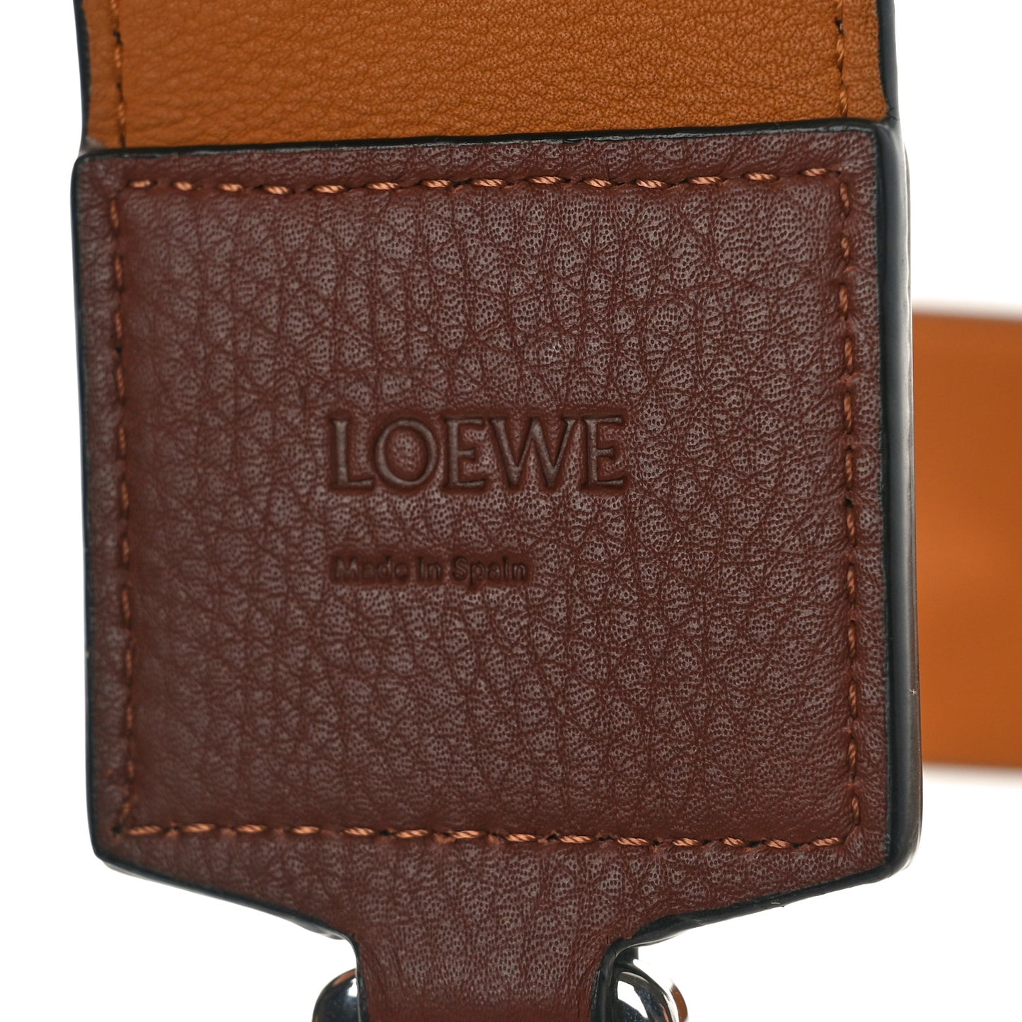 Calfskin Logo Strap Tan Multicolor