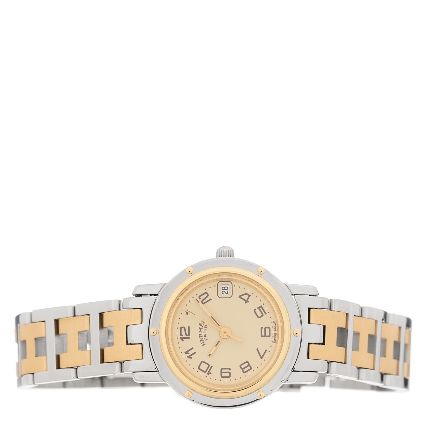 Stainless Steel 24mm Clipper Quartz Watch Gold