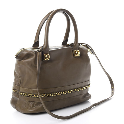 Chloe Calfskin Medium Kira Bowler Tote Khaki 3 of 16