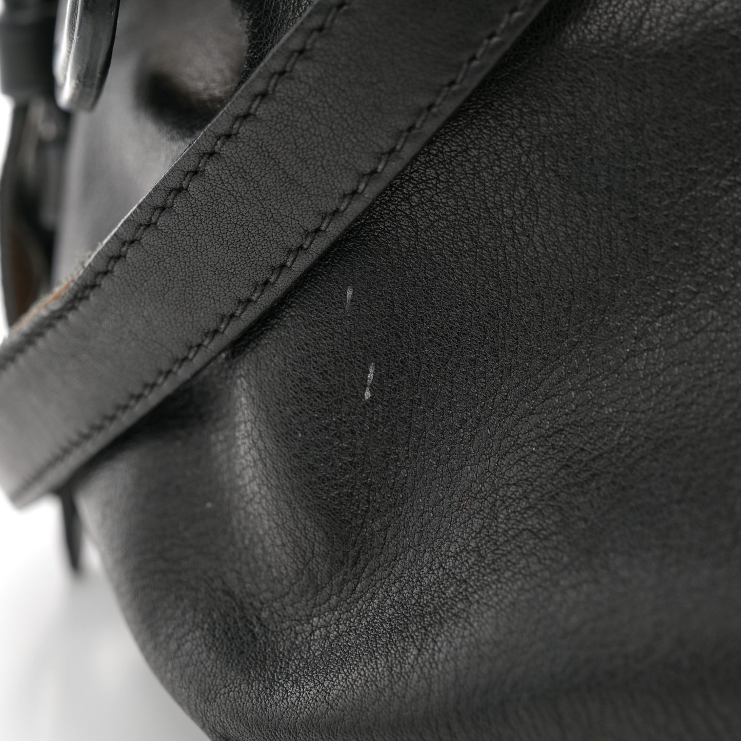 Vitello Soft Shopping Satchel Black