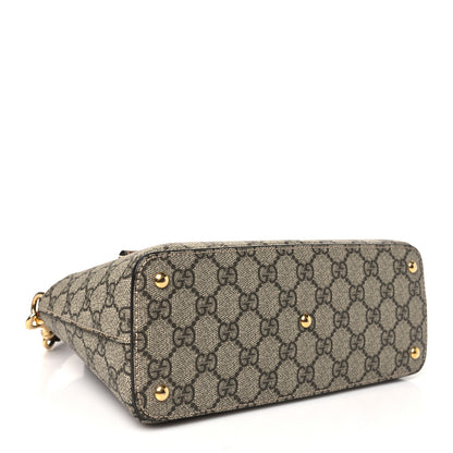 Gucci GG Supreme Monogram Mini Zip Top Tote Beige Tuscany 4 of 10