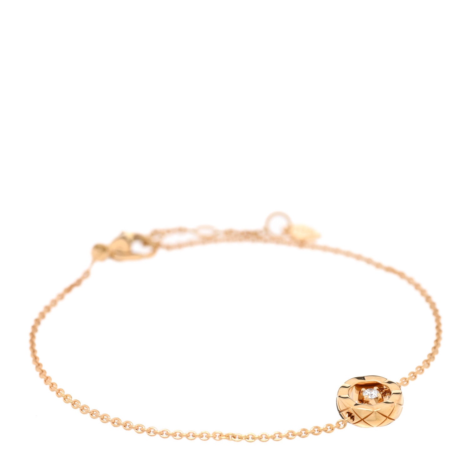 Chanel 18K Yellow Gold Diamond Coco Crush Station Bracelet 1848967