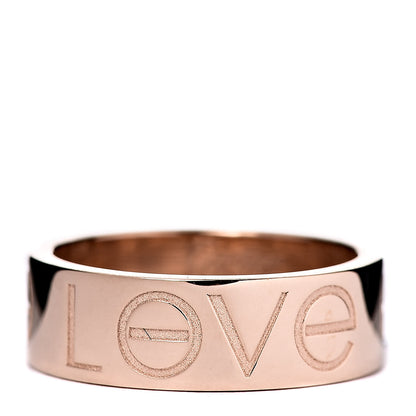 Cartier 18K Pink Gold 5.5mm Engraved LOVE Ring 46 3.75 1 of 4
