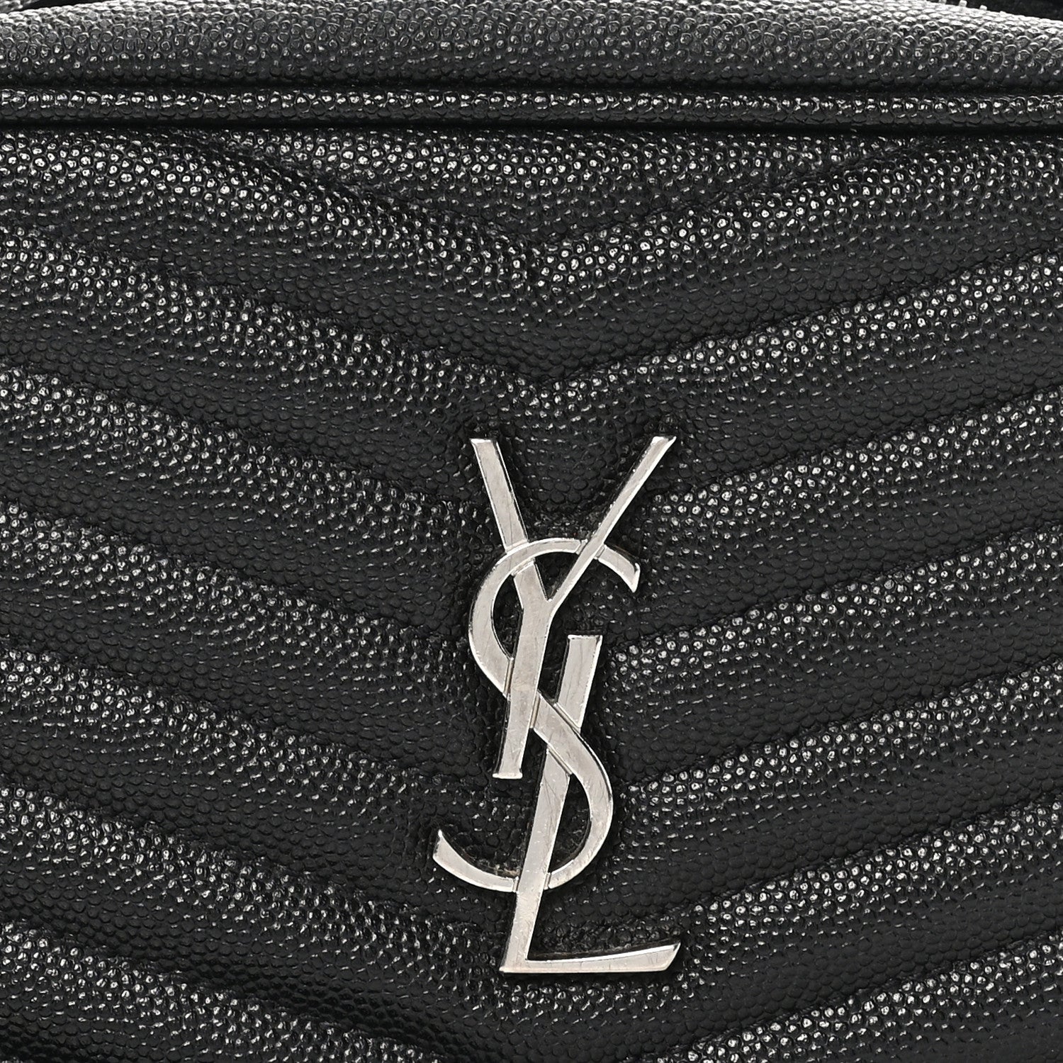 Saint Laurent Grain De Poudre Matelasse Monogram Mini Lou Camera Bag Black 7 of 10