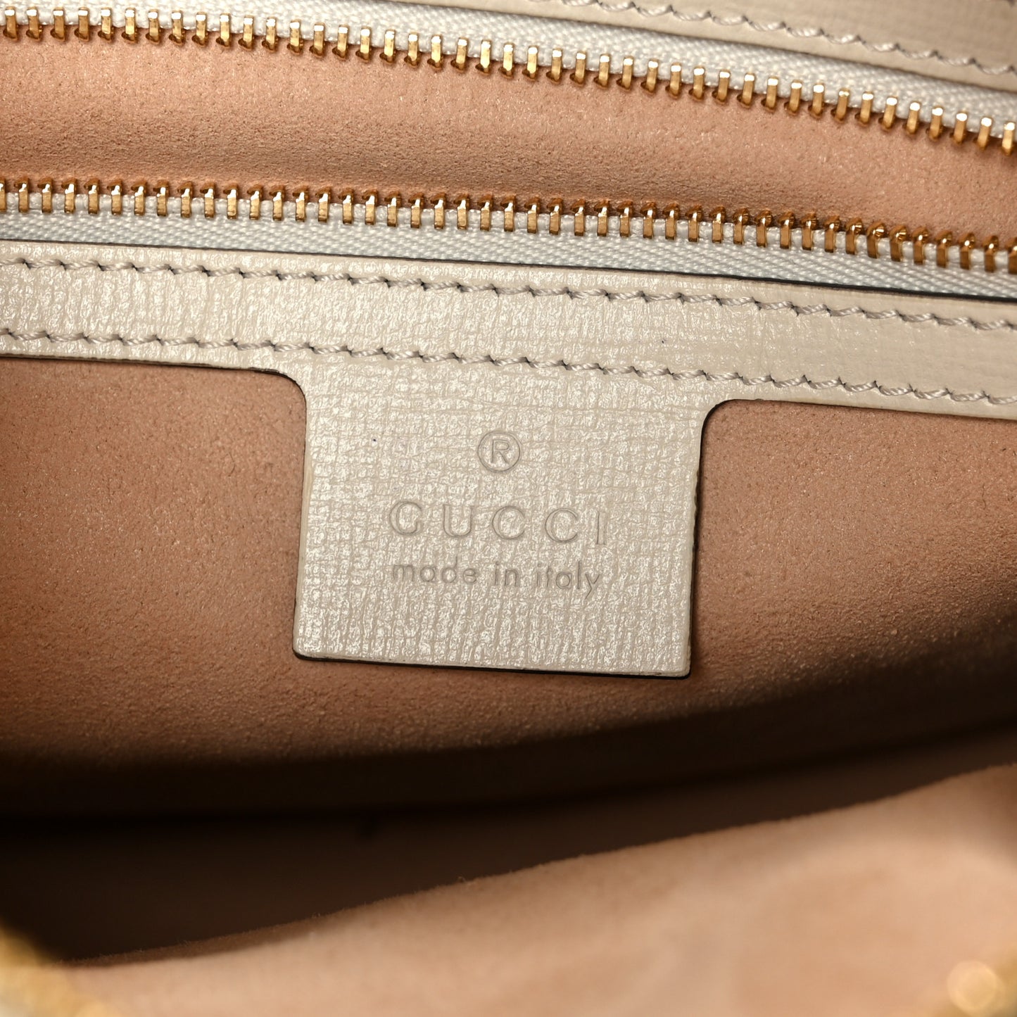 GG Supreme Monogram Small Horsebit 1955 Shoulder Bag Beige Mystic White