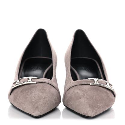 Hermes Chevre Velours Blush 40 Pumps 38 Beige Rose 2 of 13