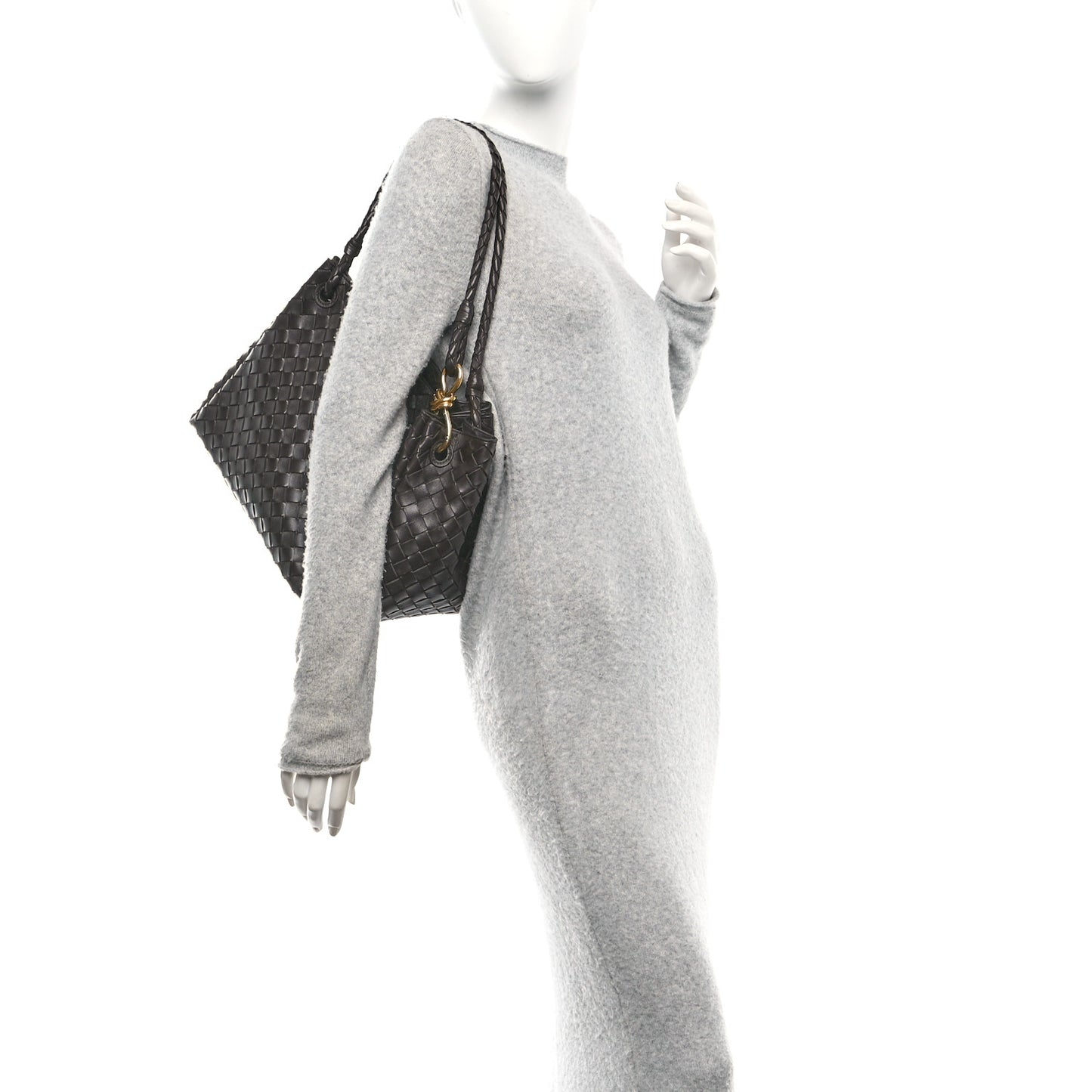 Nappa Intrecciato Large Andiamo Parachute Shoulder Bag Fondant