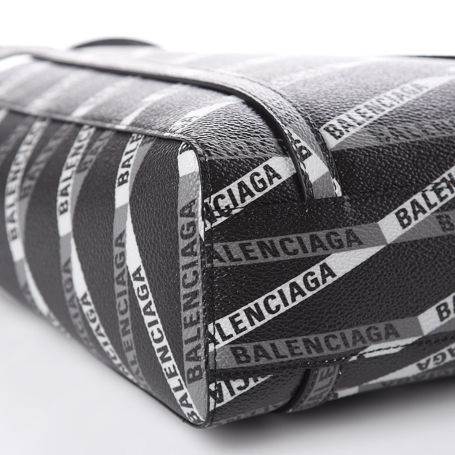 Balenciaga Coated Canvas Losange Monogram XXS Tote Black Grey 6 of 7