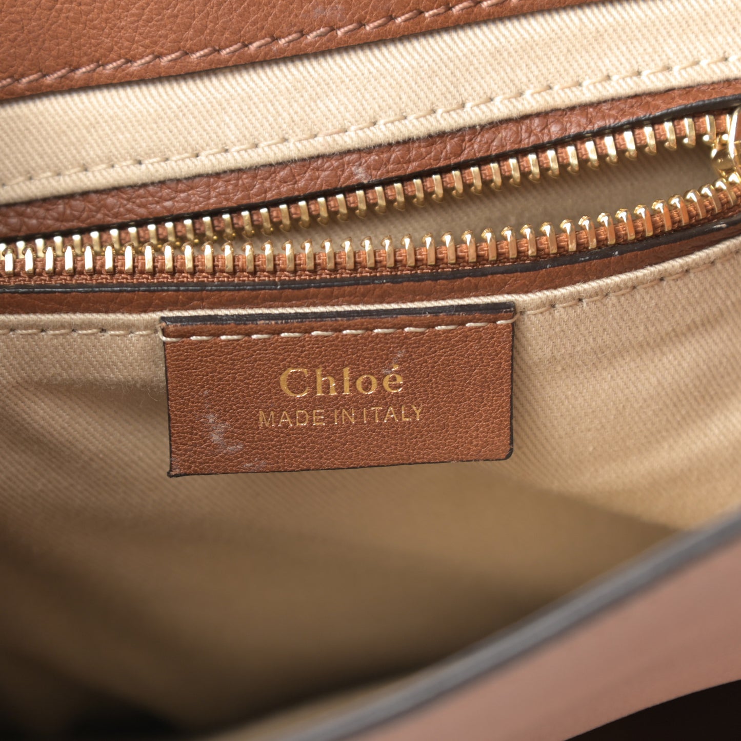 Suede Calfskin Small Faye Backpack Tobacco