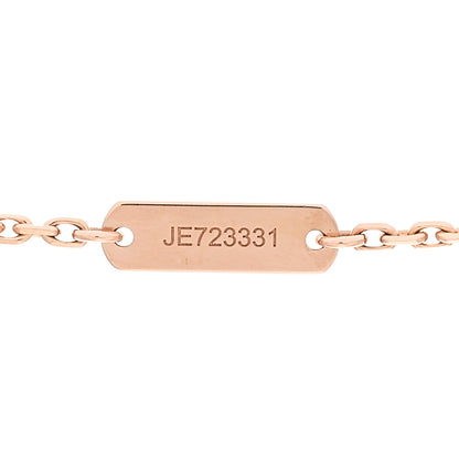 Van Cleef & Arpels 18K Rose Gold Diamond Black Onyx Vintage Alhambra Pendant Necklace 4 of 7