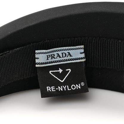 Prada Re-Nylon Metal Triangle Logo Headband Black 6 of 8
