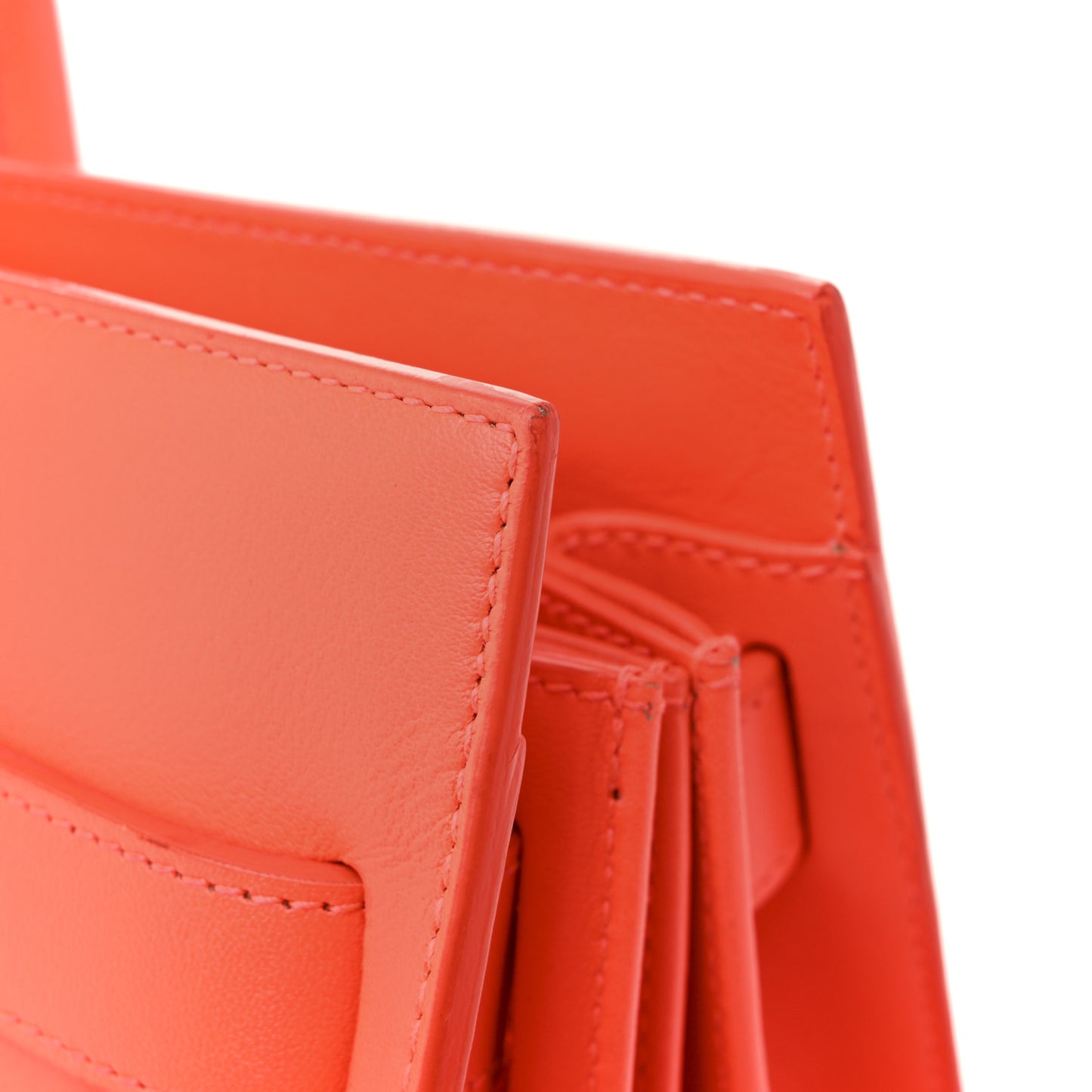 Calfskin Small Sac De Jour Neon Orange