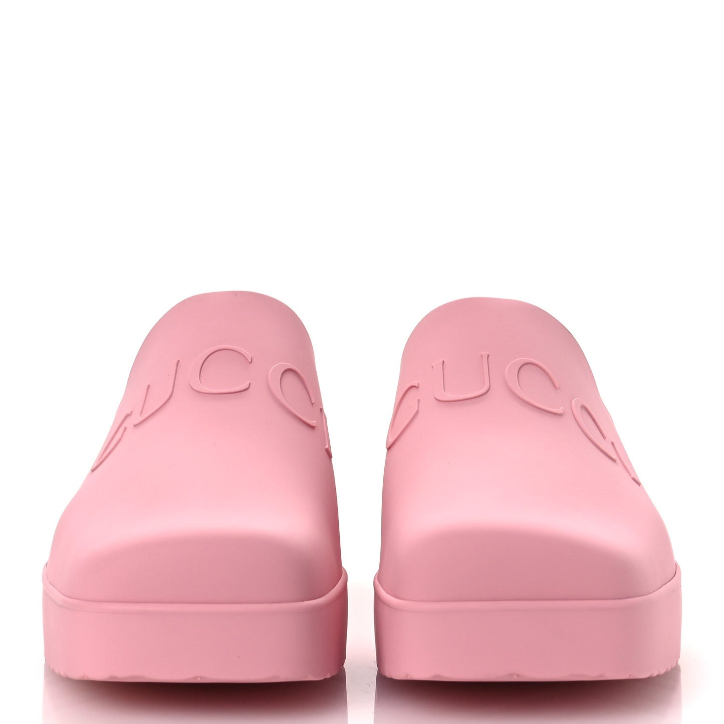 Rubber Gucci Logo Womens Platform 20/60mm Slide Sandals 41 Wild Rose