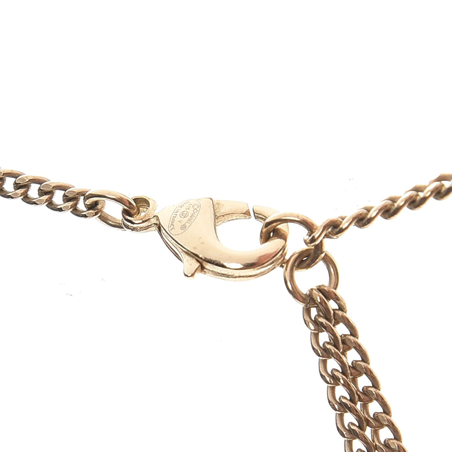 Chanel Crystal Enamel CC Necklace Light Gold 5 of 6