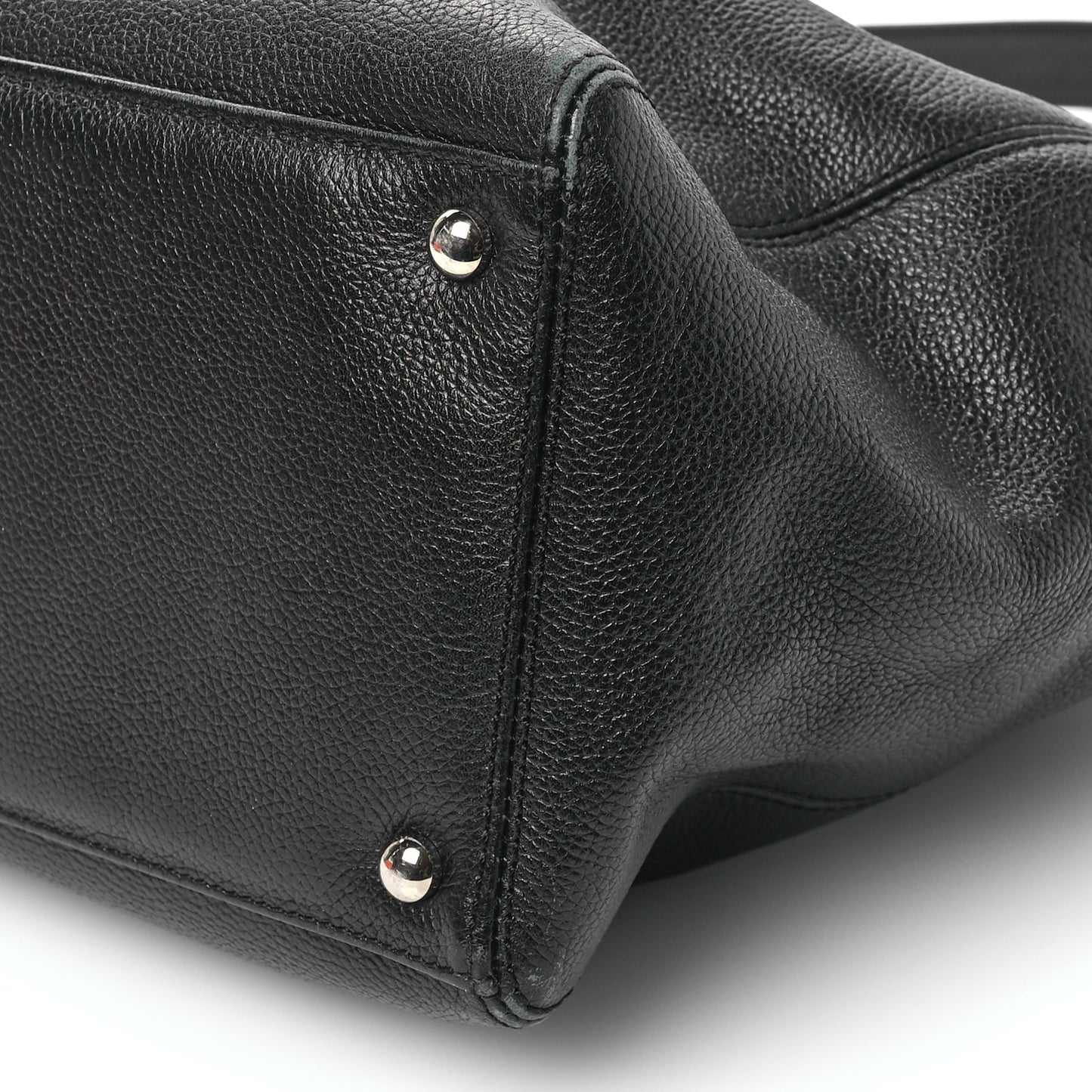 Calfskin Cerf Executive Shopper Tote Black