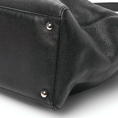 Chanel Calfskin Cerf Executive Shopper Tote Black 10 of 11