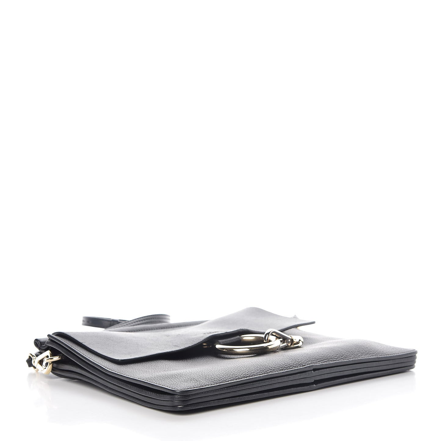 Calfskin Medium Faye Shoulder Bag Black
