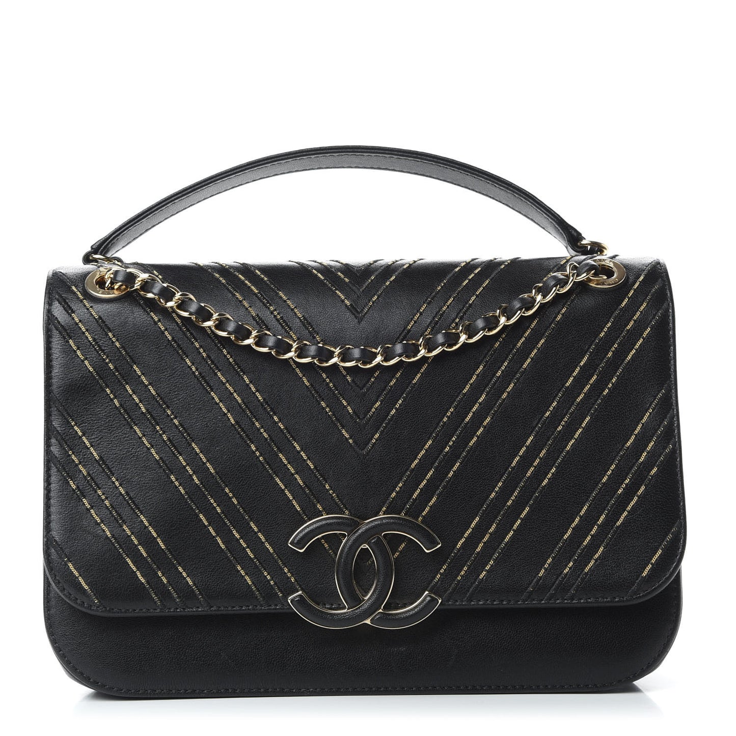 Sheepskin Chain CC Subtle Flap Black