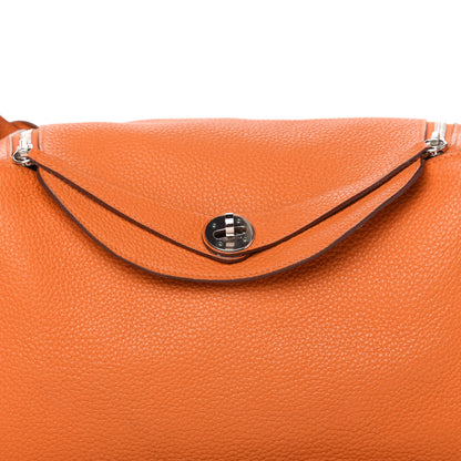 Hermes Taurillon Clemence Lindy 30 Orange 12 of 14