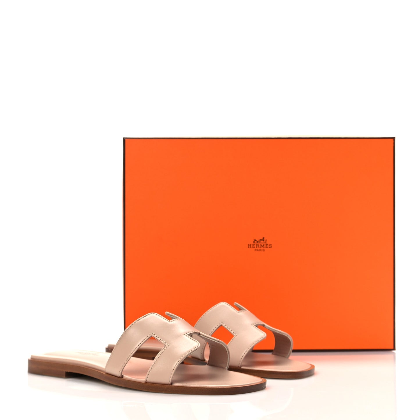 Box Calfskin Oran Sandals 36.5 Bois De Santal