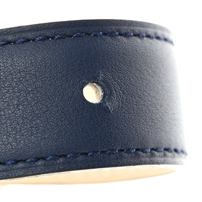 Hermes Swift Epsom 24mm Gamma Belt 85 34 Navy Bleu Craie 8 of 9
