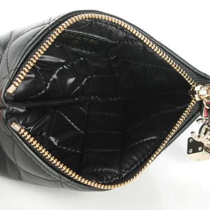 Chanel Lambskin Quilted Zip Casino Coin Purse Black 5 of 7
