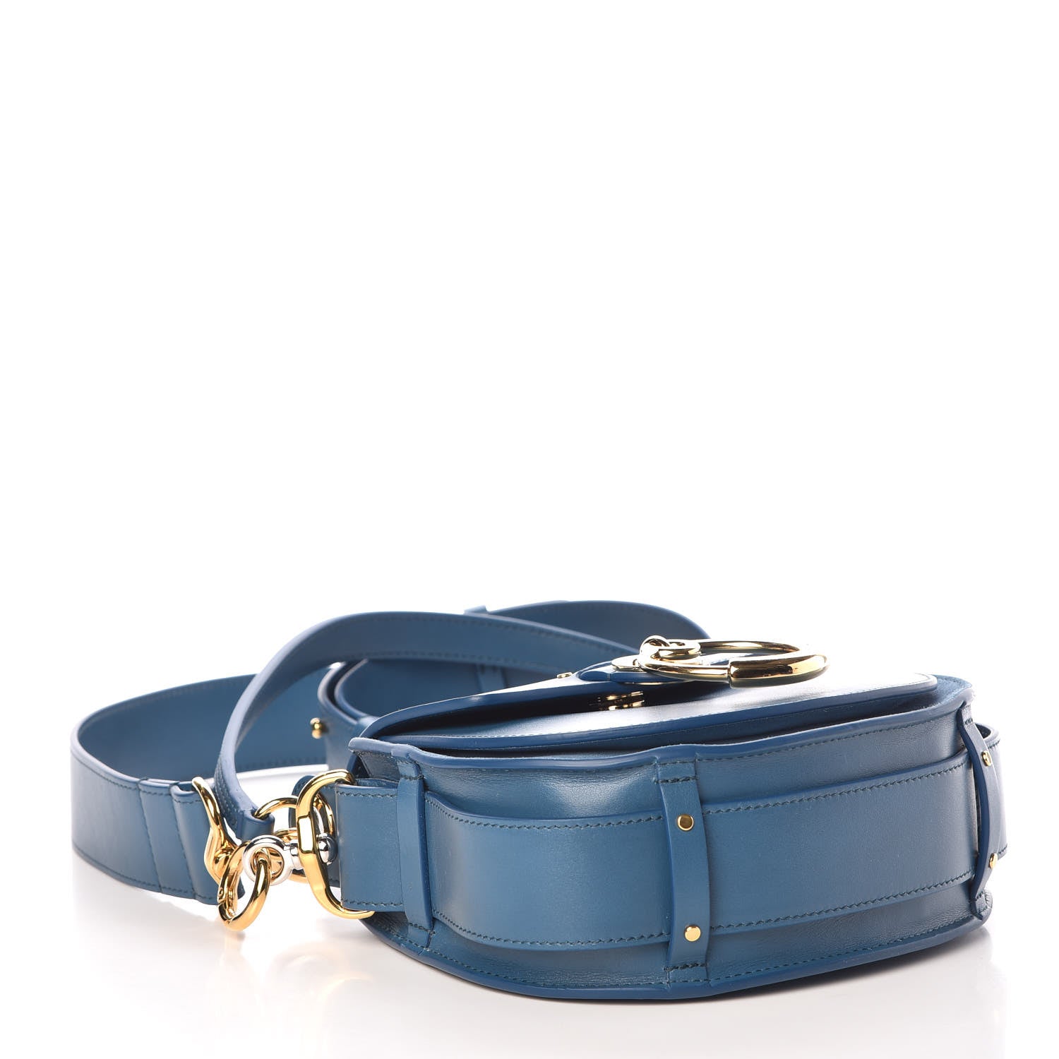 Chloe Calfskin Small Tess Bag Vinyl Blue 5 of 7