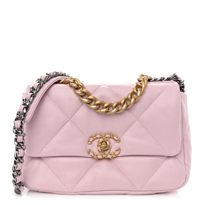 Chanel Lambskin Quilted Medium Chanel 19 Flap Light Pink 1 of 10