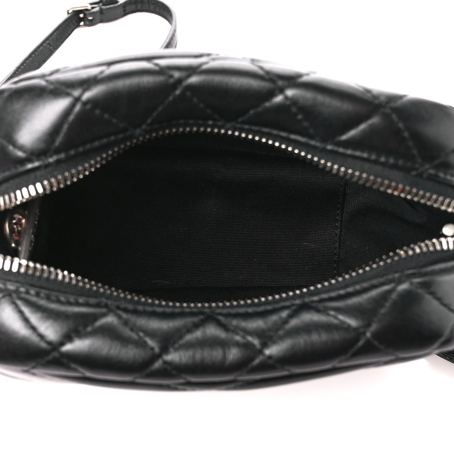 Calfskin Y Quilted Monogram Mini Loulou Bowling Bag Black