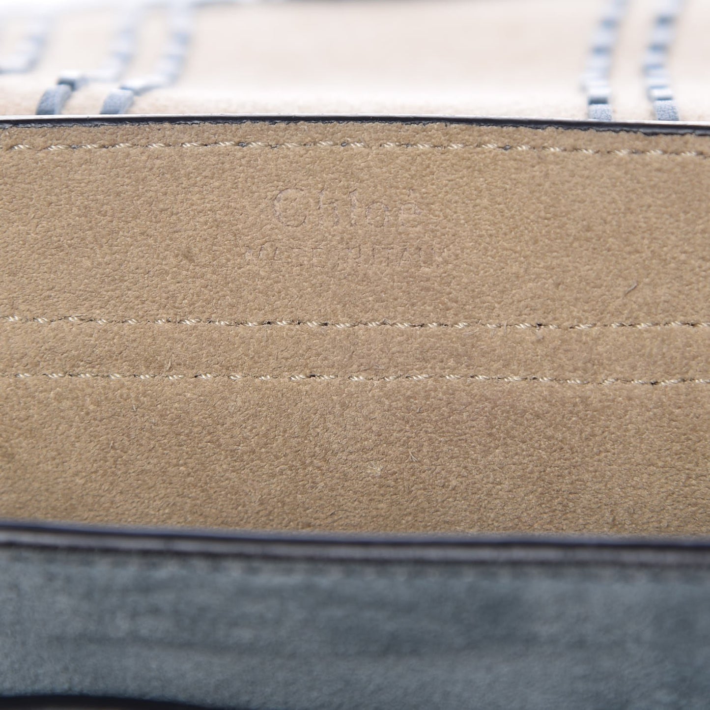 Suede Calfskin Braided Mini Hudson Shoulder Bag Cloudy Blue