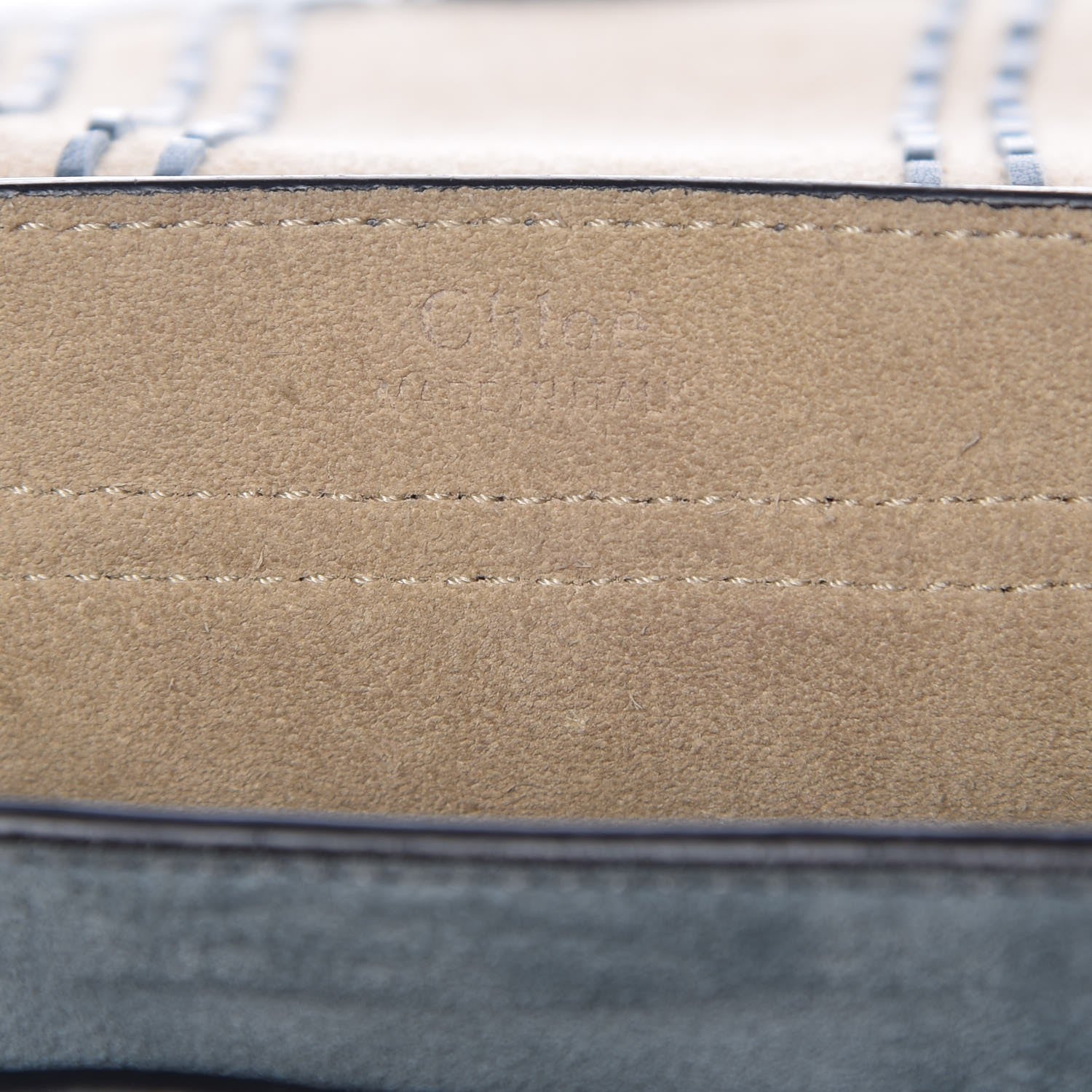 Chloe Suede Calfskin Braided Mini Hudson Shoulder Bag Cloudy Blue 6 of 7
