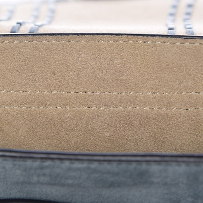Chloe Suede Calfskin Braided Mini Hudson Shoulder Bag Cloudy Blue 6 of 7