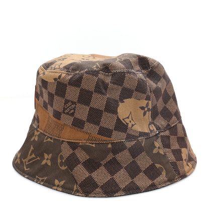 Louis Vuitton Monogram Landscape Reversible Bucket Hat M Brown Black 4 of 13