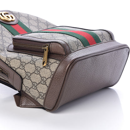 Gucci GG Supreme Monogram Calfskin Web Small Ophidia Day Backpack Beige Ebony New Acero 9 of 10