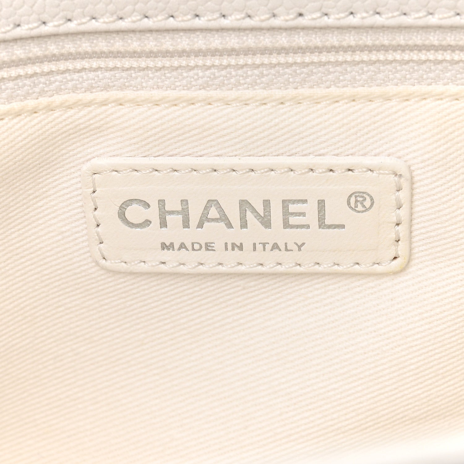 Chanel Caviar Quilted Grand Shopping Tote GST White 6 of 11