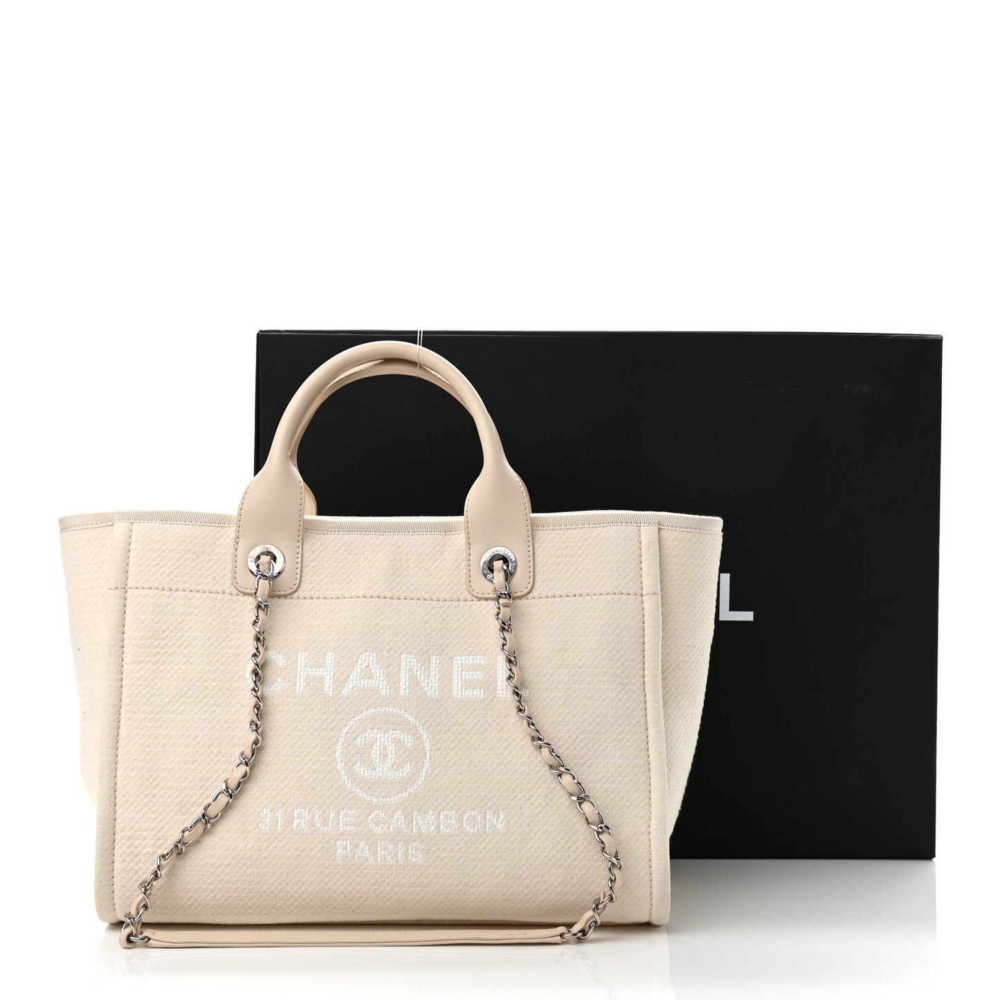 Mixed Fibers Small Deauville Tote White