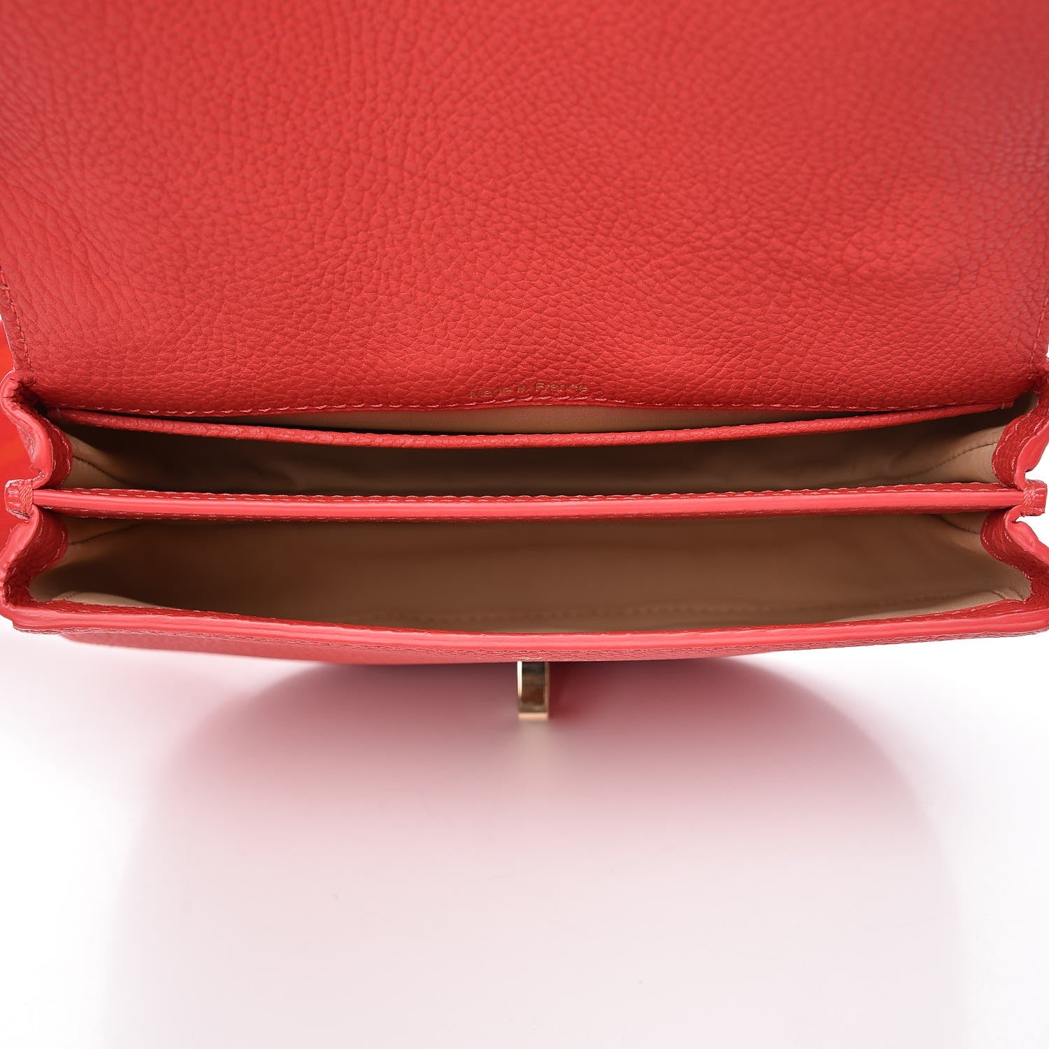 Delvaux Crispy Calfskin Mini Le Mutin Saddle Bag Coral 4 of 6