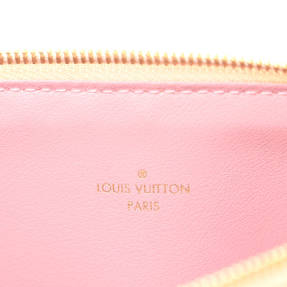 Louis Vuitton Damier Azur Felicie Chain Wallet Zippered Insert Rose Ballerine 6 of 6