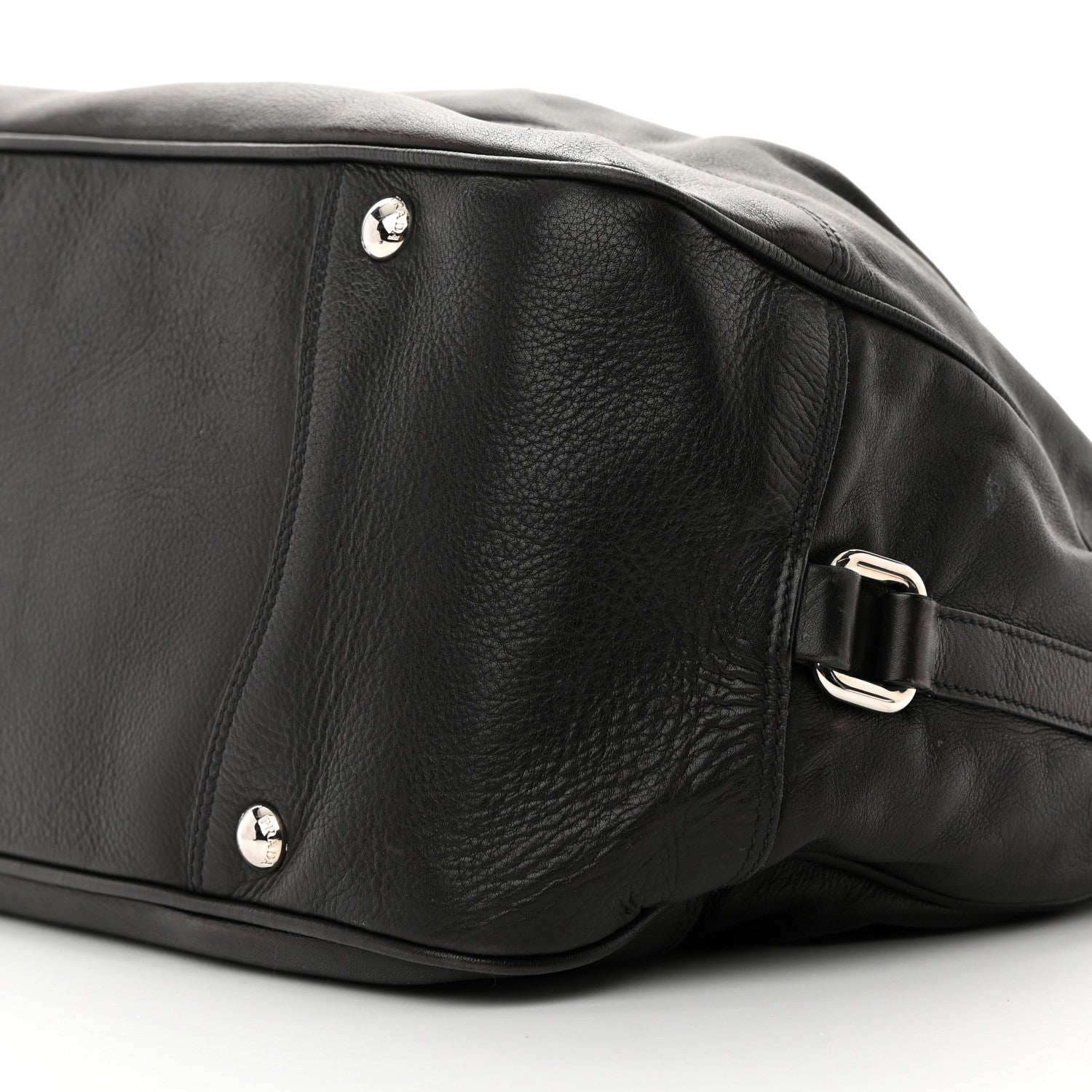 Prada Vitello Daino Tote Black 10 of 17