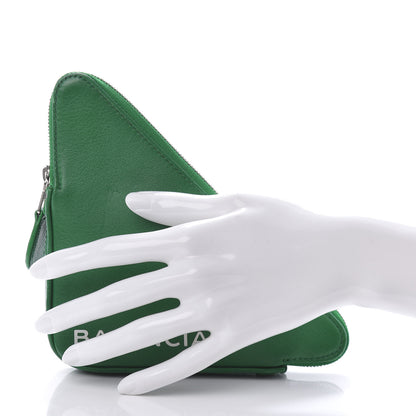 Balenciaga Shiny Day Calfskin Triangle Pouch S Vert Irlandais 2 of 10