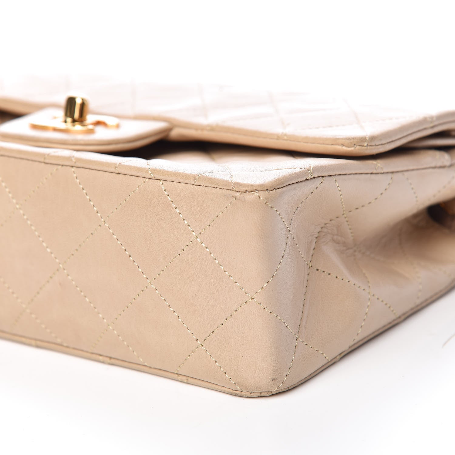 Chanel Lambskin Quilted Small Double Flap Beige 10 of 19