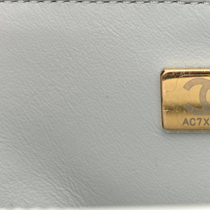 Chanel Lambskin Enamel Strass Quilted Mini Paris Monaco Flap Light Grey 7 of 11