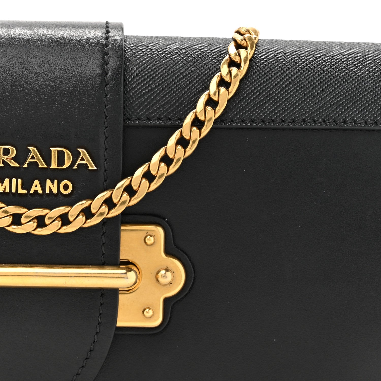 Prada City Calfskin Saffiano Cahier Pochette Black 7 of 14