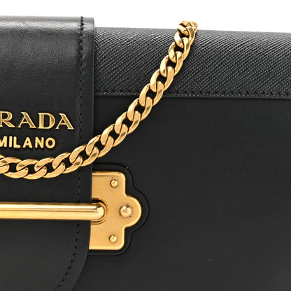 Prada City Calfskin Saffiano Cahier Pochette Black 7 of 14