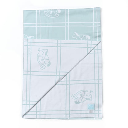 Hermes Cotton Knit Adada Baby Blanket Bleu Glacier 2 of 4