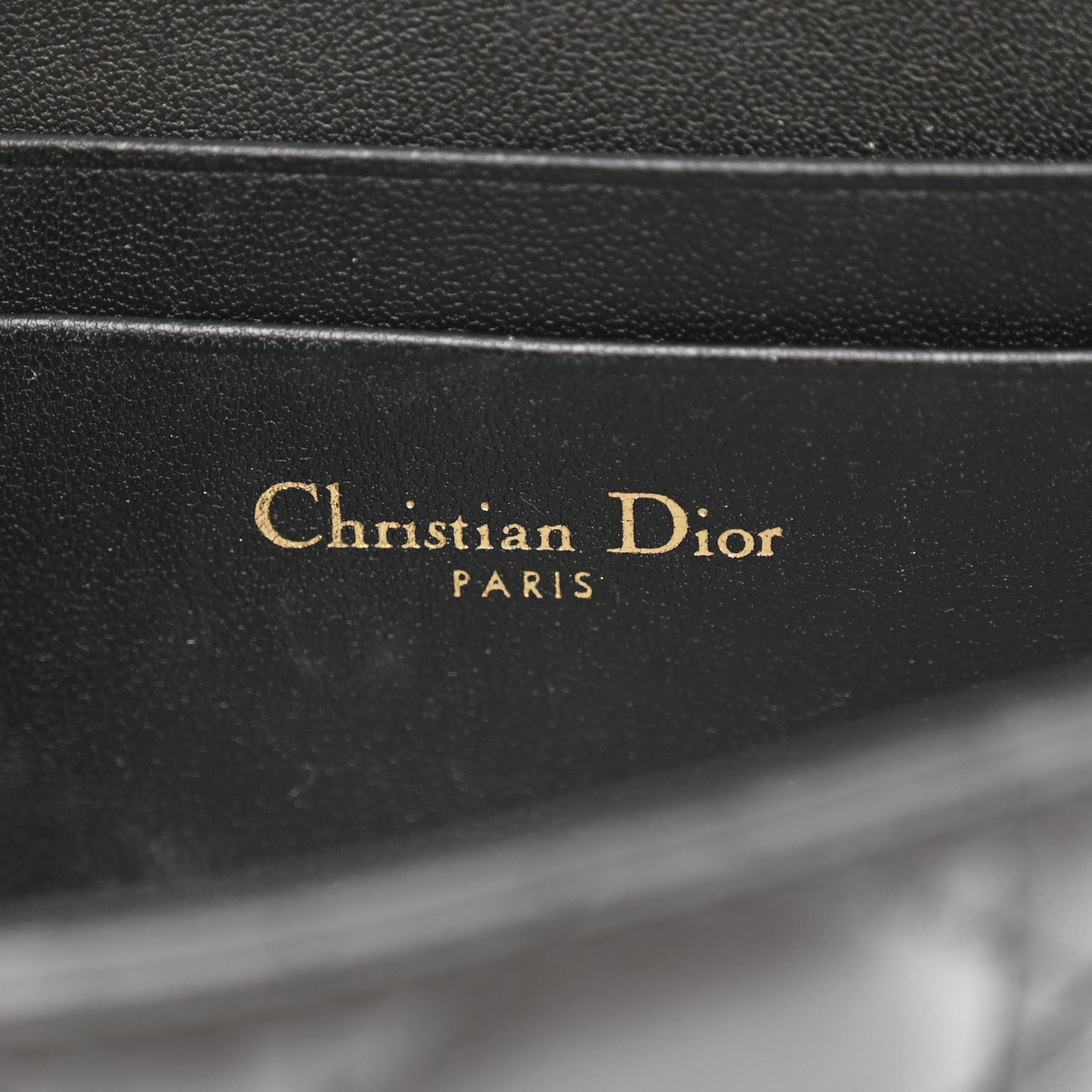 Lambskin Cannage Dior Talk Phone Pouch Black