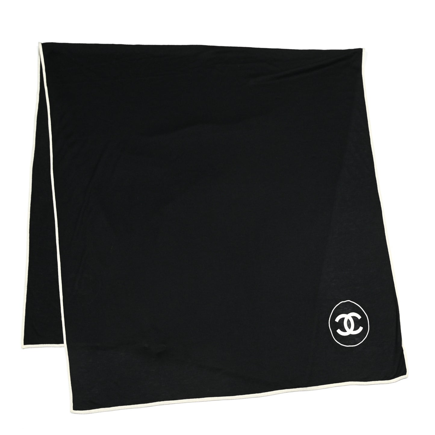 Cashmere Silk CC Scarf Black