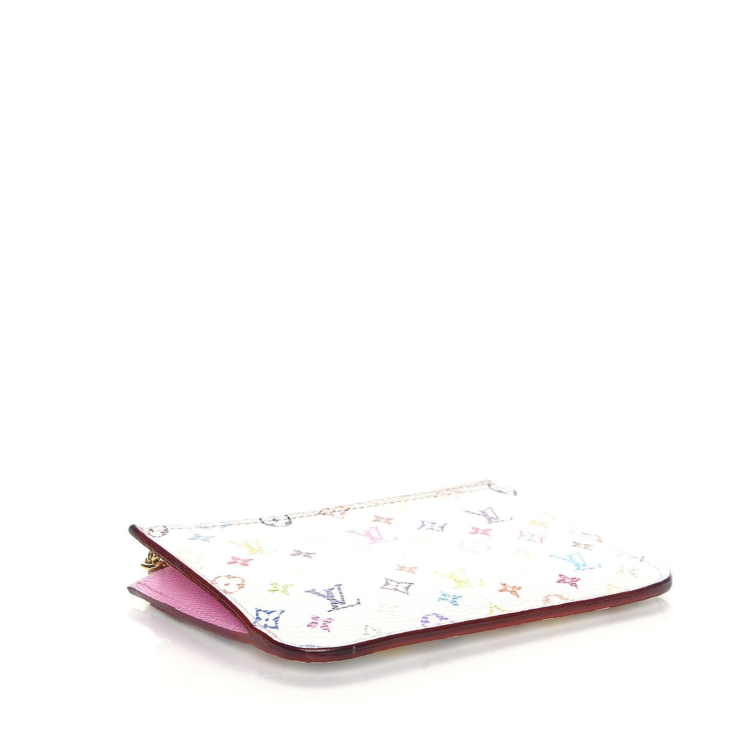 Monogram Multicolor Key Pouch White Litchi